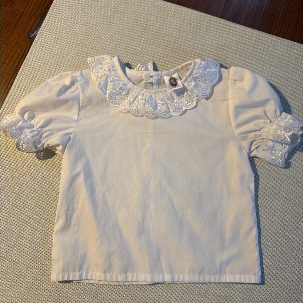 Beautiful White Cotton Blouse Size 5/6